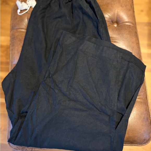 Ava & Viv Black Pants with White Drawstring - Picture 4 of 5